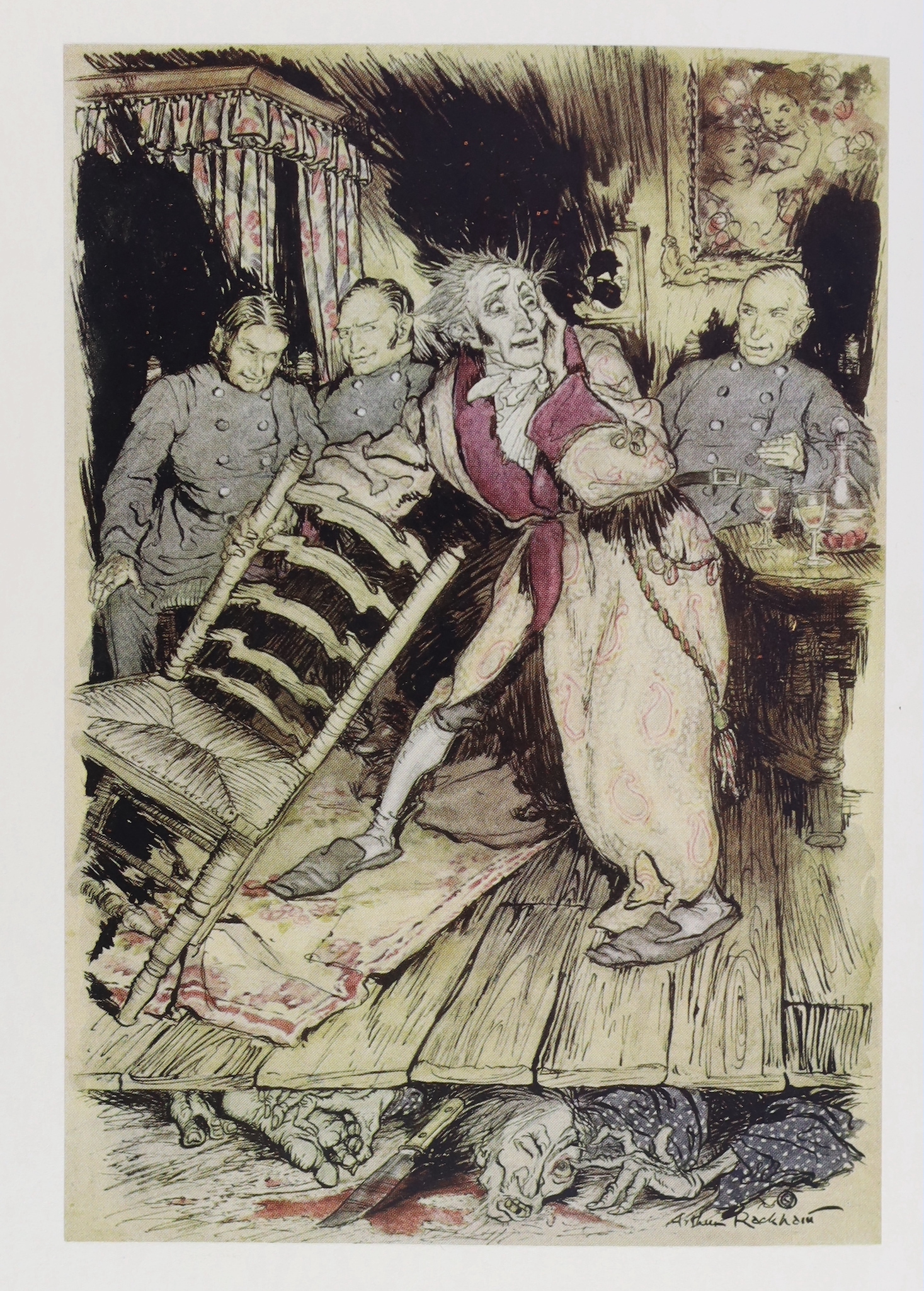 Poe, Edgar Allan - Tales of Mystery and Imagination, Illustrated by Arthur Rackham, limited edition (of 460 numbered copies, signed by the artist). coloured pictorial title, 12 coloured and mounted plates (with captioned